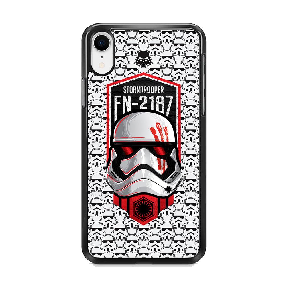 Star Wars FN Stormtrooper iPhone XR Case-Rubber Black (2D Case)-Oxvistore