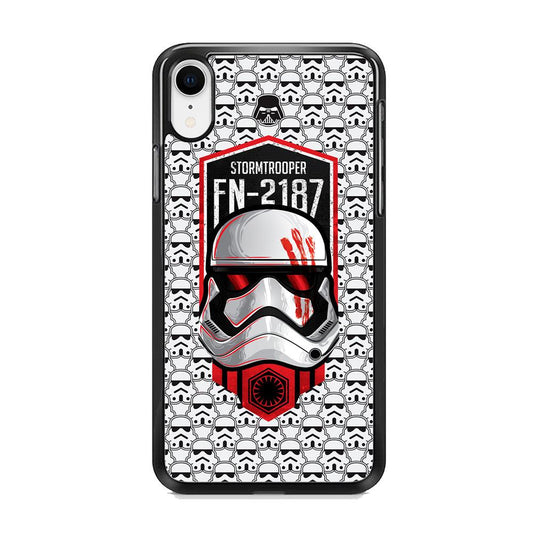 Star Wars FN Stormtrooper iPhone XR Case-Rubber Black (2D Case)-Oxvistore