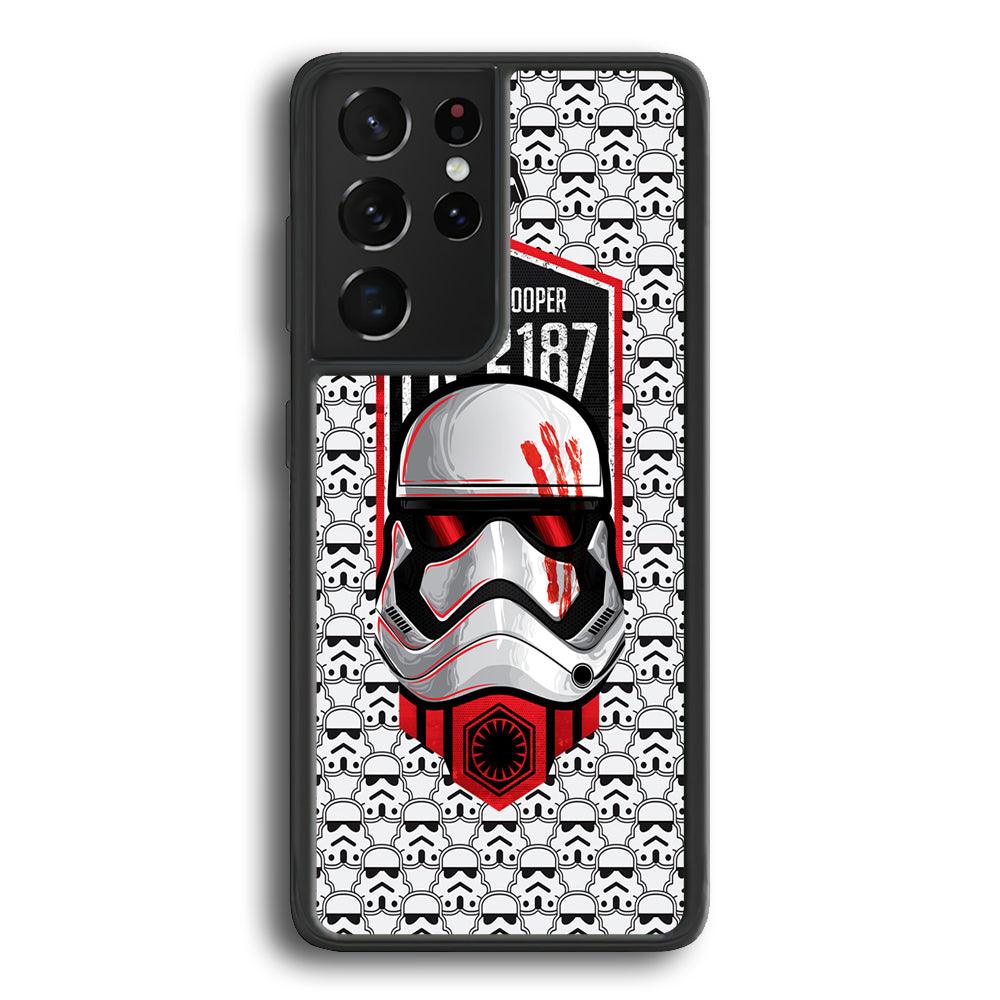 Star Wars FN Stormtrooper Samsung Galaxy S23 Ultra Case-Rubber Black (2D Case)-Oxvistore
