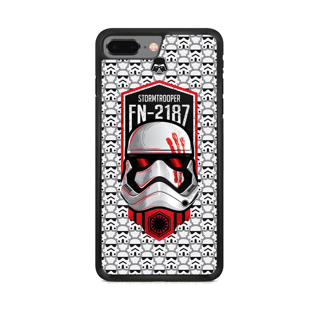Star Wars FN Stormtrooper iPhone 8 Plus Case-Rubber Black (2D Case)-Oxvistore