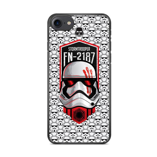 Star Wars FN Stormtrooper iPhone 8 Case-Rubber White (2D Case)-Oxvistore