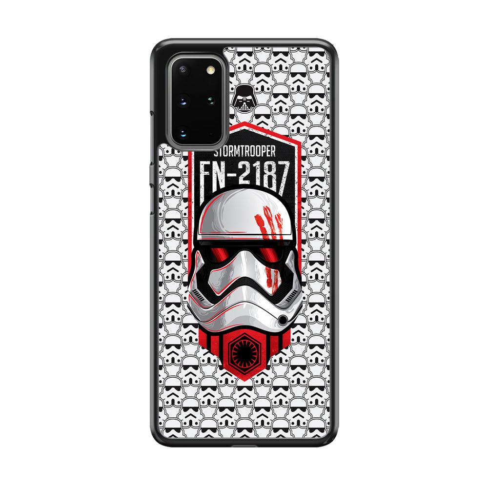 Star Wars FN Stormtrooper Samsung Galaxy S20 Plus Case-Rubber White (2D Case)-Oxvistore