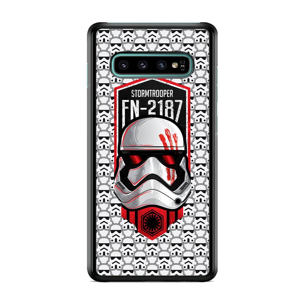 Star Wars FN Stormtrooper Samsung Galaxy S10 Case-Rubber Black (2D Case)-Oxvistore