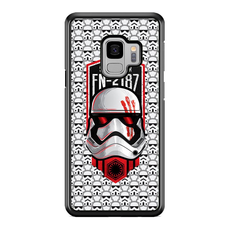 Star Wars FN Stormtrooper Samsung Galaxy S9 Case-Rubber Black (2D Case)-Oxvistore