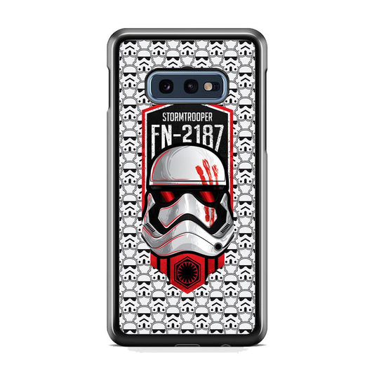 Star Wars FN Stormtrooper Samsung Galaxy S10E Case-Rubber Black (2D Case)-Oxvistore