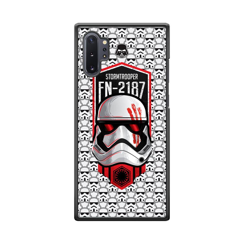 Star Wars FN Stormtrooper Samsung Galaxy Note 10 Plus Case-Rubber Black (2D Case)-Oxvistore