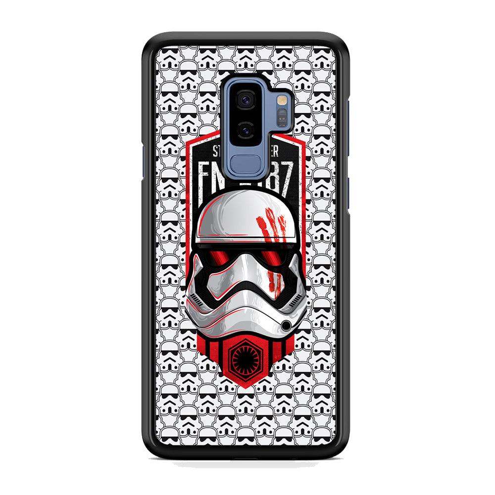 Star Wars FN Stormtrooper Samsung Galaxy S9 Plus Case-Rubber Black (2D Case)-Oxvistore