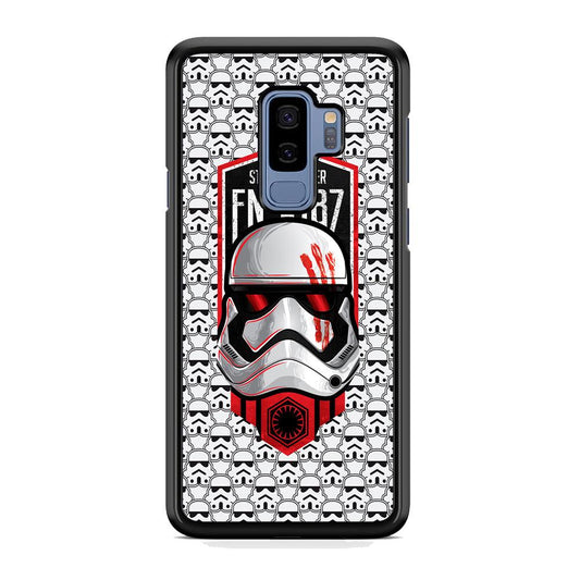 Star Wars FN Stormtrooper Samsung Galaxy S9 Plus Case-Rubber Black (2D Case)-Oxvistore