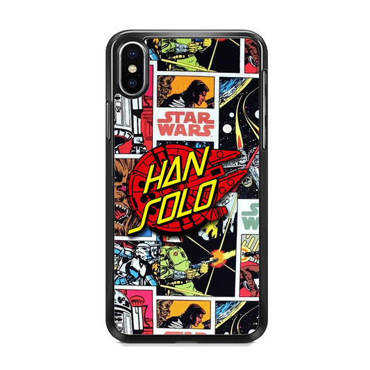 Star Wars Han Solo Sign iPhone XS Case-Rubber Black (2D Case)-Oxvistore