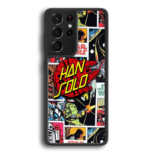 Star Wars Han Solo Sign Samsung Galaxy S24 Ultra Case-Rubber Black (2D Case)-Oxvistore