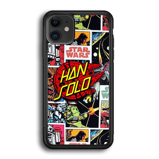 Star Wars Han Solo Sign iPhone 12 Case-Rubber Black (2D Case)-Oxvistore
