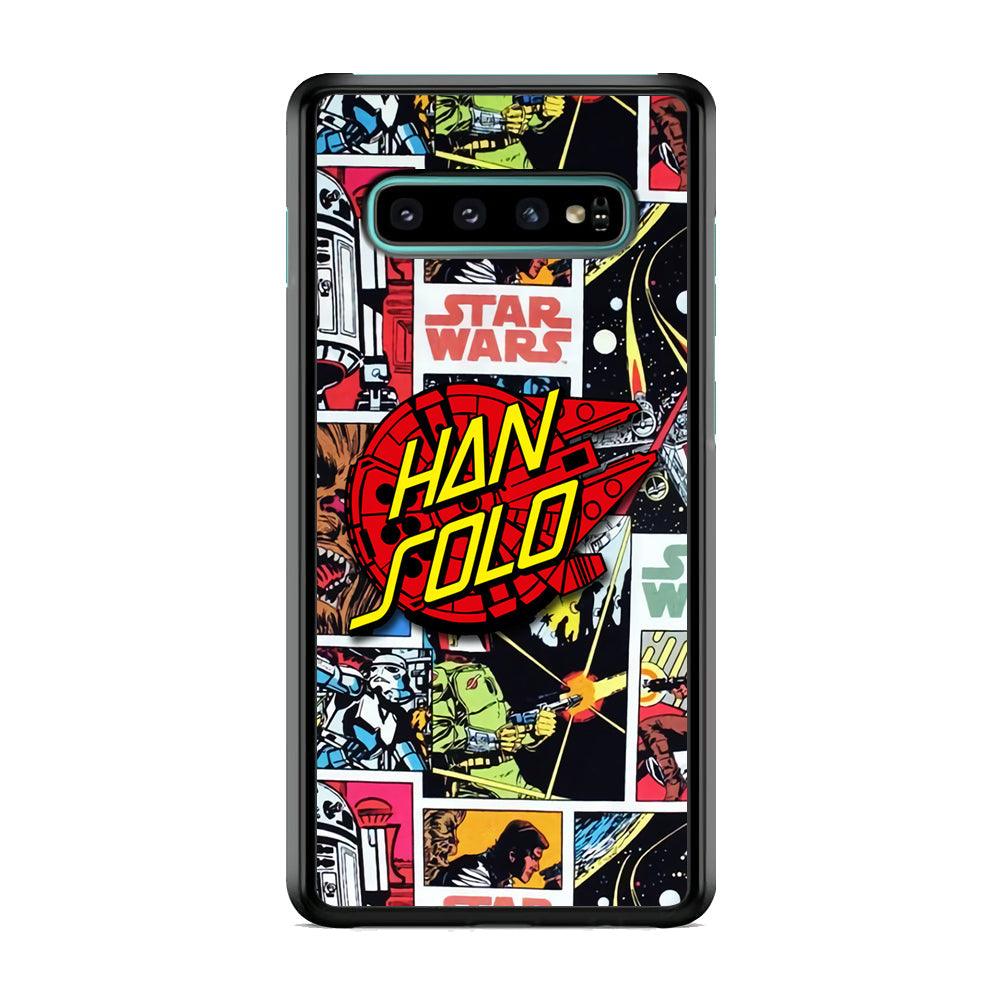 Star Wars Han Solo Sign Samsung Galaxy S10 Case-Rubber Black (2D Case)-Oxvistore