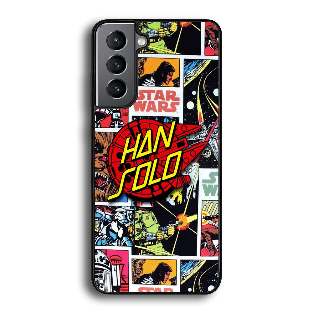 Star Wars Han Solo Sign Samsung Galaxy S24 Case-Rubber Black (2D Case)-Oxvistore