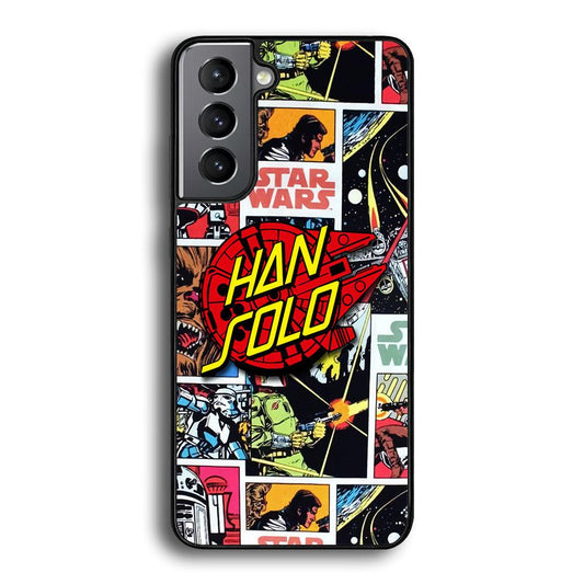 Star Wars Han Solo Sign Samsung Galaxy S24 Case-Rubber Black (2D Case)-Oxvistore