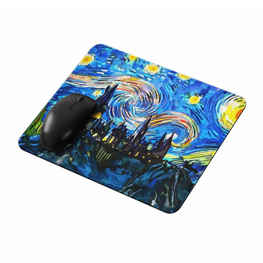 Starry Night at Hogwarts Mouse Pads-Oxvistore