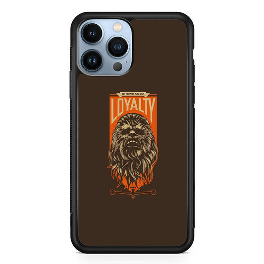 Starwars Chewbacca in Loyalty iPhone 14 Pro Case-Rubber Black (2D Case)-Oxvistore