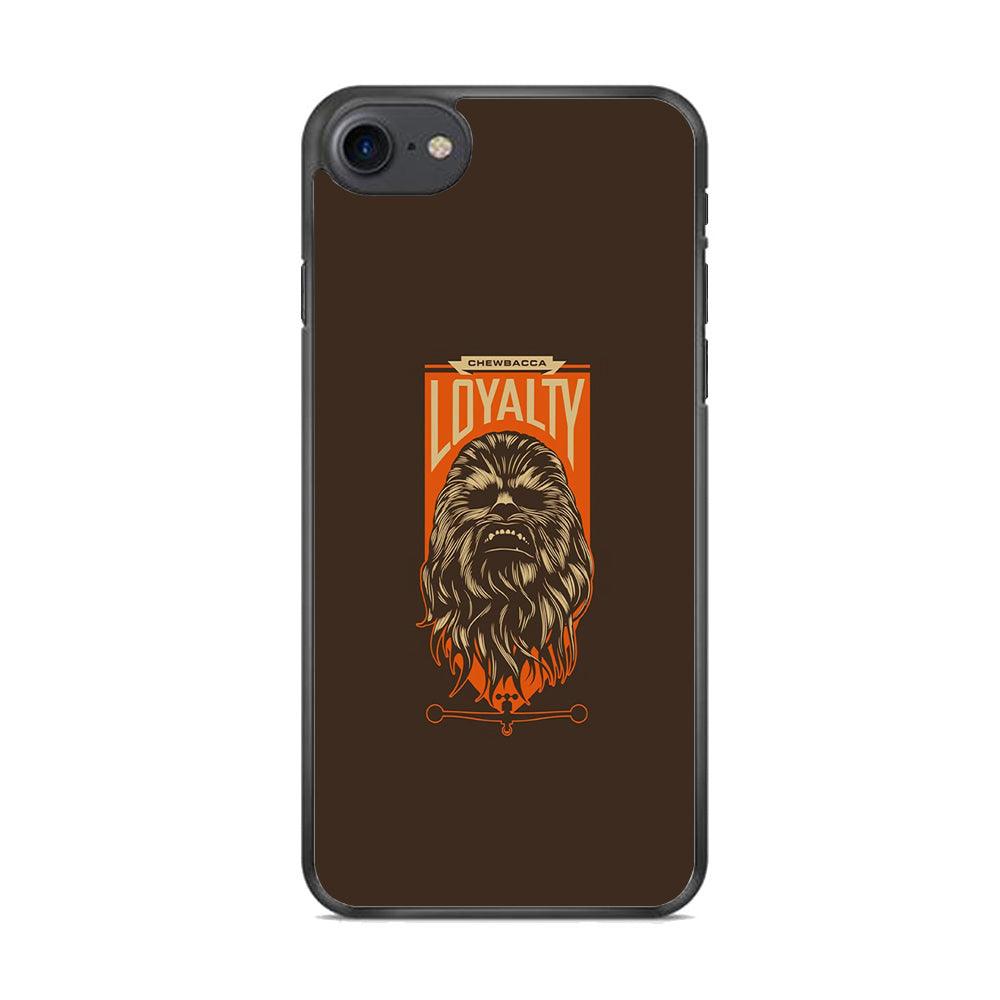 Starwars Chewbacca in Loyalty iPhone 7 Case-Rubber Black (2D Case)-Oxvistore