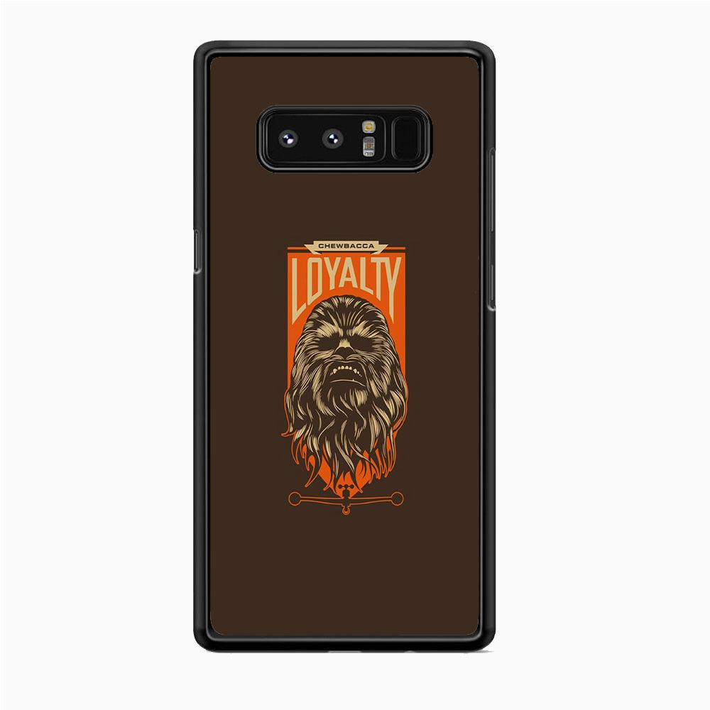 Starwars Chewbacca in Loyalty Samsung Galaxy Note 8 Case-Rubber Black (2D Case)-Oxvistore