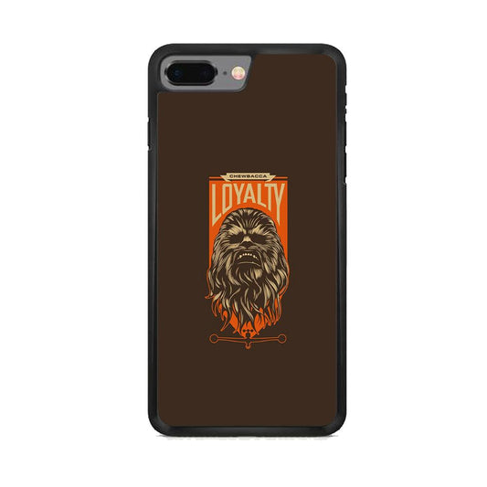 Starwars Chewbacca in Loyalty iPhone 7 Plus Case-Rubber White (2D Case)-Oxvistore