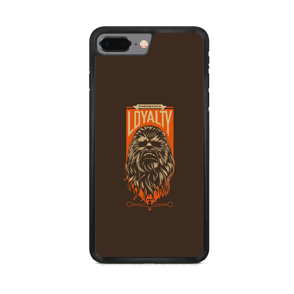 Starwars Chewbacca in Loyalty iPhone 8 Plus Case-Rubber Black (2D Case)-Oxvistore