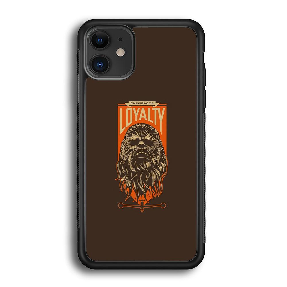 Starwars Chewbacca in Loyalty iPhone 11 Case-Rubber Black (2D Case)-Oxvistore