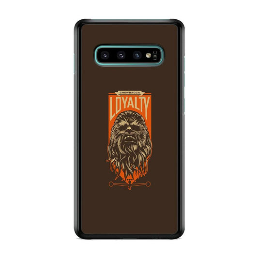 Starwars Chewbacca in Loyalty Samsung Galaxy S10 Plus Case-Rubber Black (2D Case)-Oxvistore