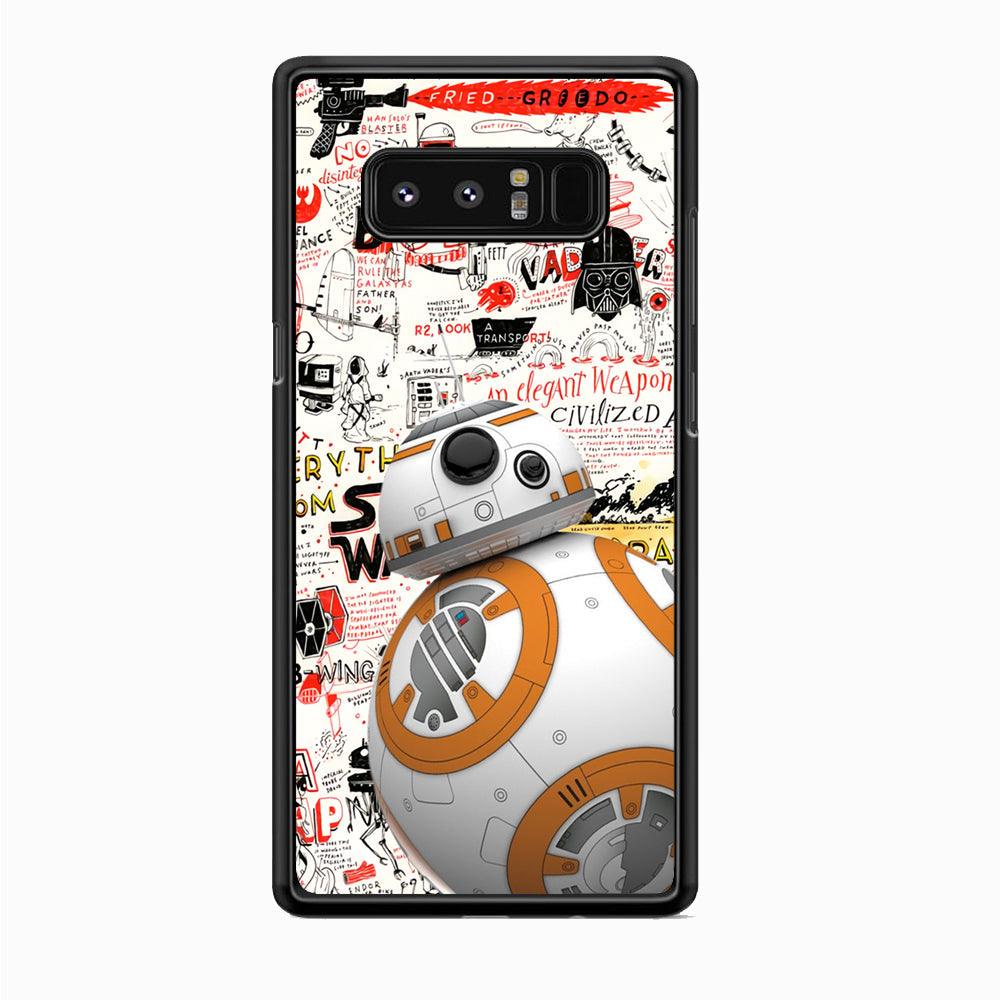 Starwars Doodle BB 8 Samsung Galaxy Note 8 Case-Oxvistore