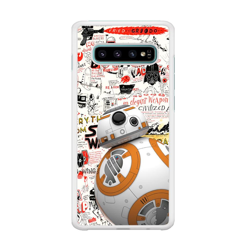 Starwars Doodle BB 8 Samsung Galaxy S10 Case-Oxvistore