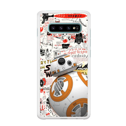 Starwars Doodle BB 8 Samsung Galaxy S10 Case-Oxvistore