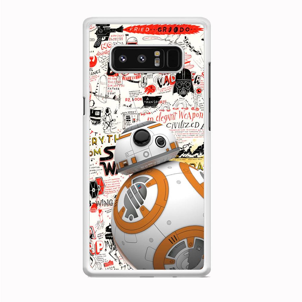 Starwars Doodle BB 8 Samsung Galaxy Note 8 Case-Oxvistore