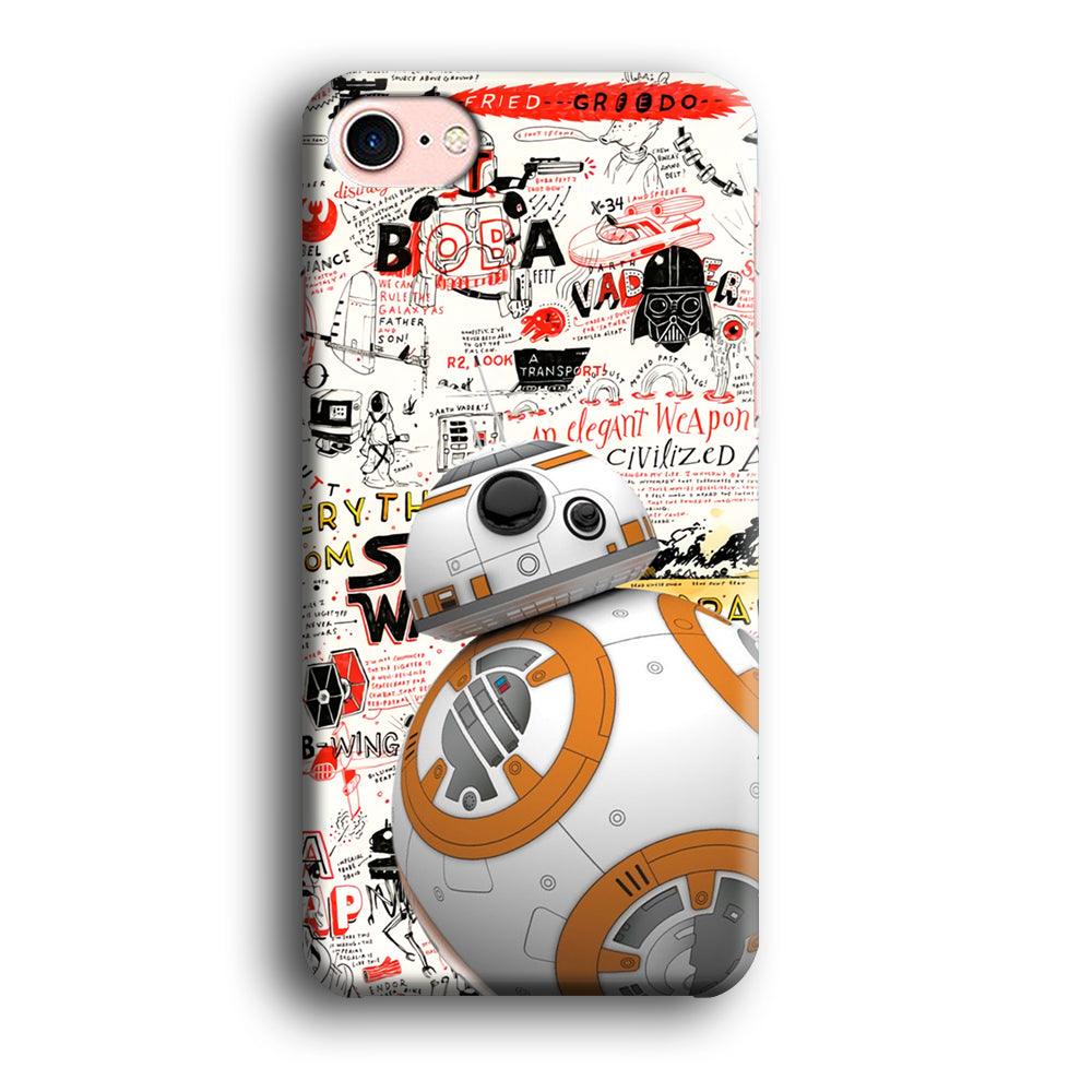 Starwars Doodle BB 8 iPhone 8 Case-Oxvistore