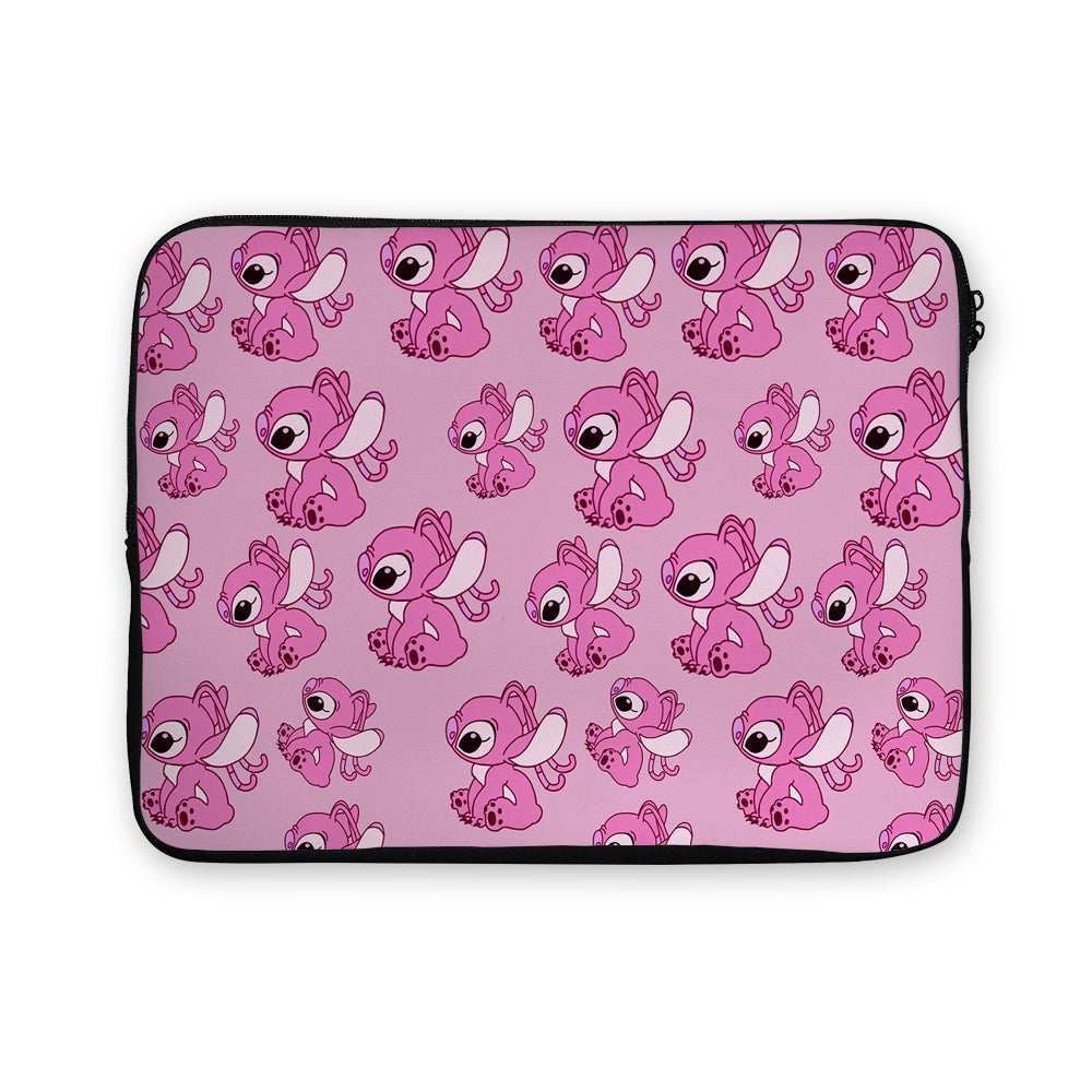 Stitch Angle Pattern Pink Laptop Sleeve Protective Cover