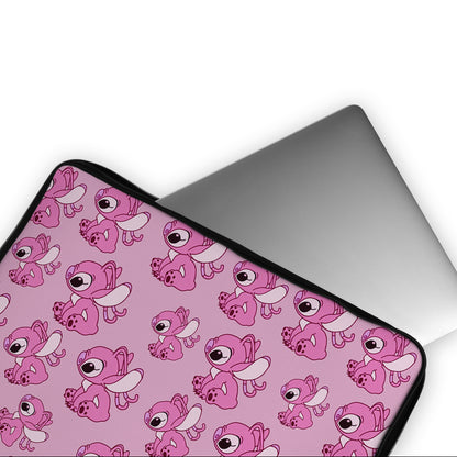 Stitch Angle Pattern Pink Laptop Sleeve Protective Cover