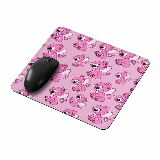 Stitch Angle Pattern Pink Mouse Pads-Oxvistore