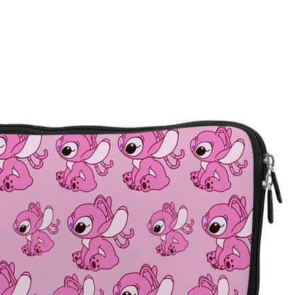 Stitch Angle Pattern Pink Laptop Sleeve Protective Cover