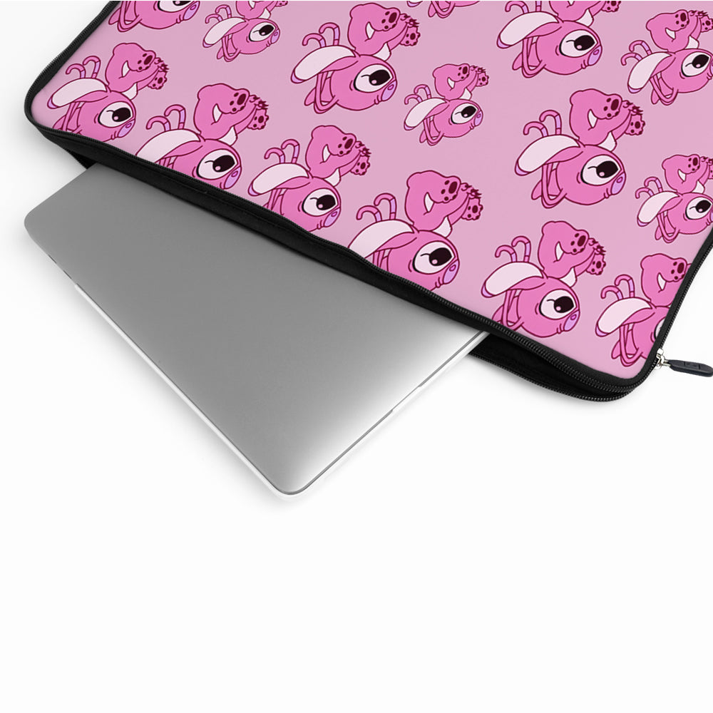 Stitch Angle Pattern Pink Laptop Sleeve Protective Cover