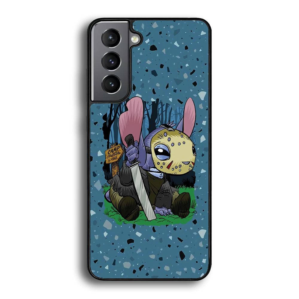 Stitch Camp Crystal Lake Samsung Galaxy S21 Plus Case-Rubber Black (2D Case)-Oxvistore