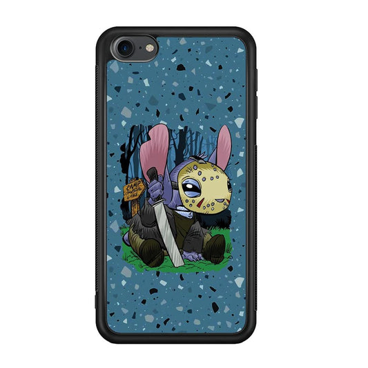 Stitch Camp Crystal Lake iPod Touch 6 Case-Rubber Black (2D Case)-Oxvistore