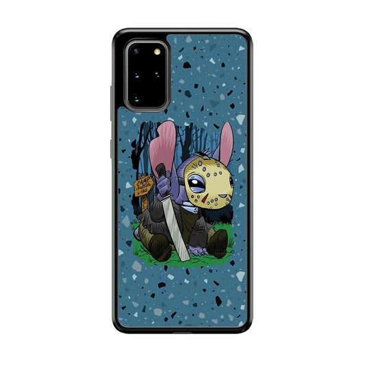 Stitch Camp Crystal Lake Samsung Galaxy S20 Plus Case-Rubber Black (2D Case)-Oxvistore
