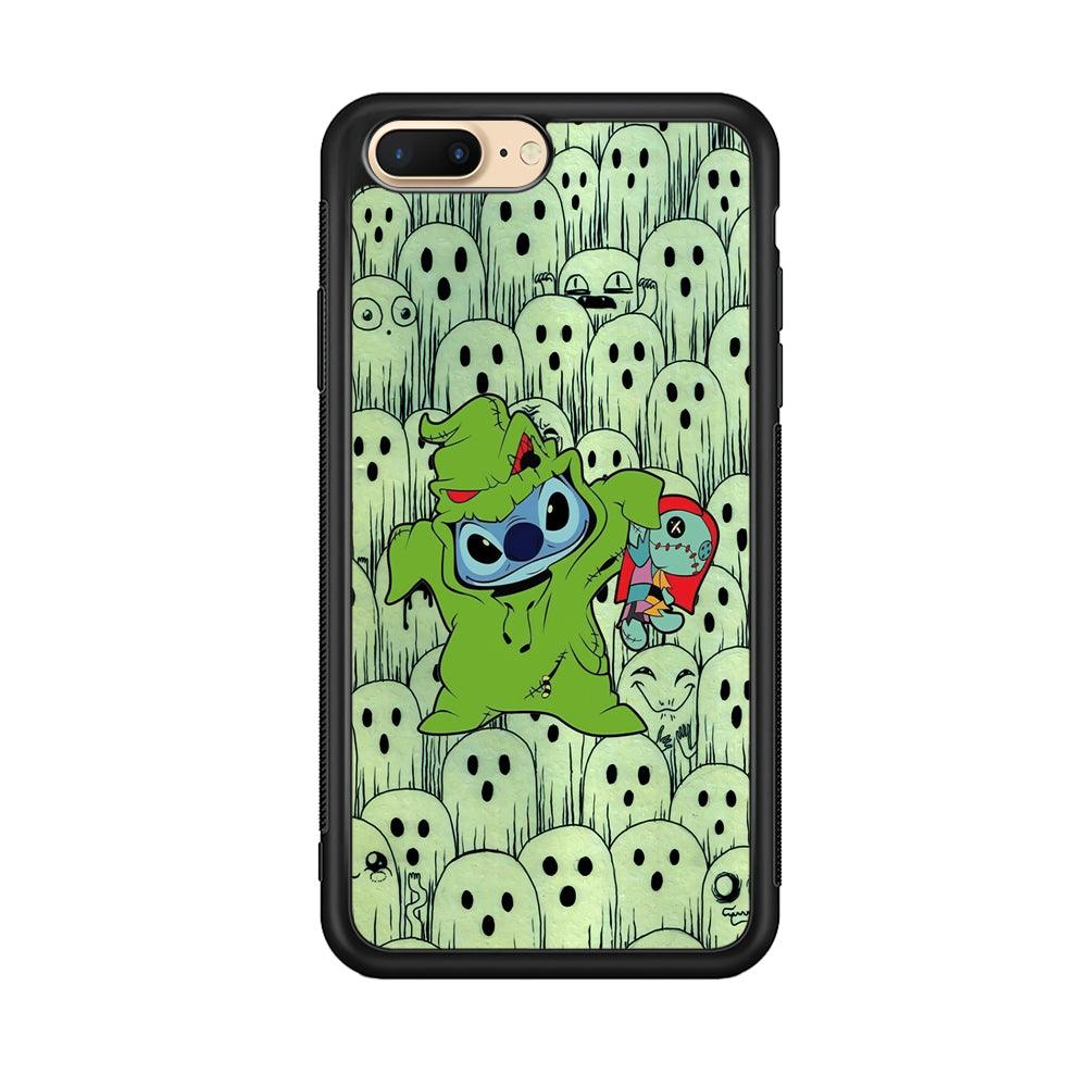 Stitch Creepy Costum iPhone 7 Plus Case-Rubber Black (2D Case)-Oxvistore