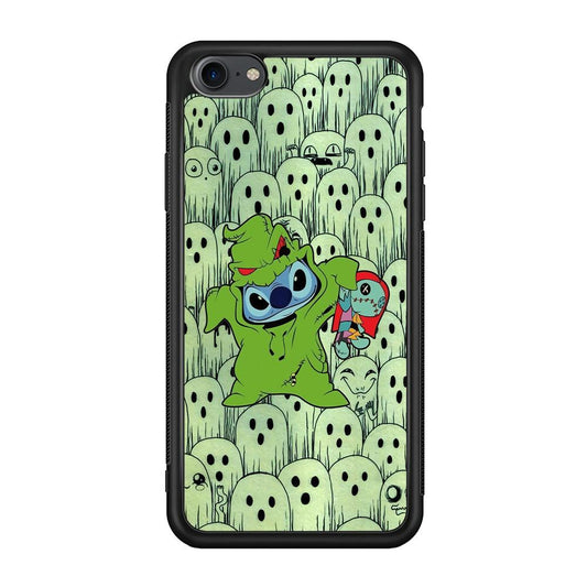 Stitch Creepy Costum iPhone 7 Case-Rubber Black (2D Case)-Oxvistore
