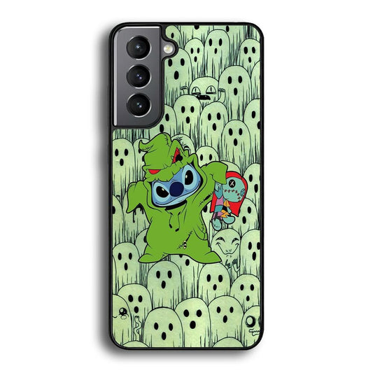 Stitch Creepy Costum Samsung Galaxy S23 Case-Rubber Black (2D Case)-Oxvistore