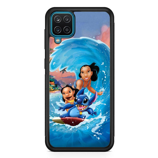 Stitch Great Wave from The Sea Samsung Galaxy A12 Case-Oxvistore