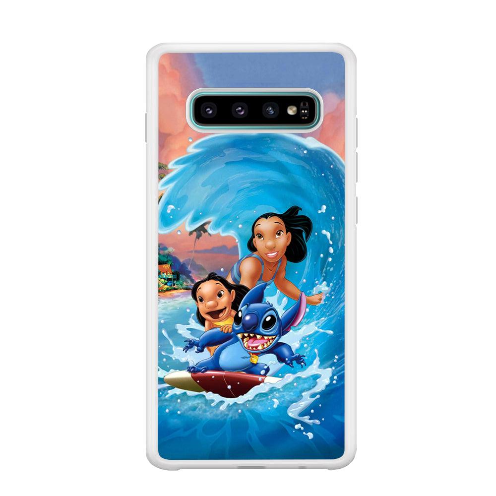 Stitch Great Wave from The Sea Samsung Galaxy S10 Plus Case-Oxvistore