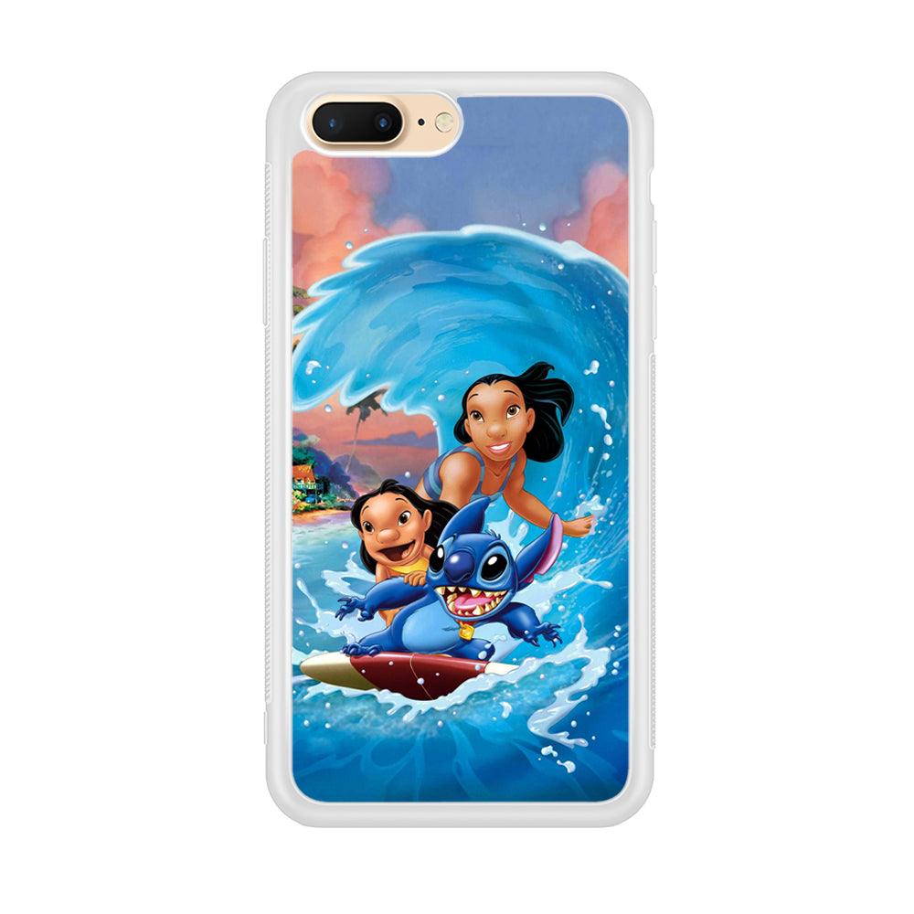 Stitch Great Wave from The Sea iPhone 8 Plus Case-Oxvistore