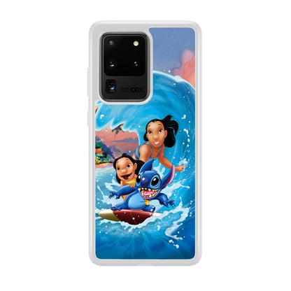 Stitch Great Wave from The Sea Samsung Galaxy S20 Ultra Case-Oxvistore