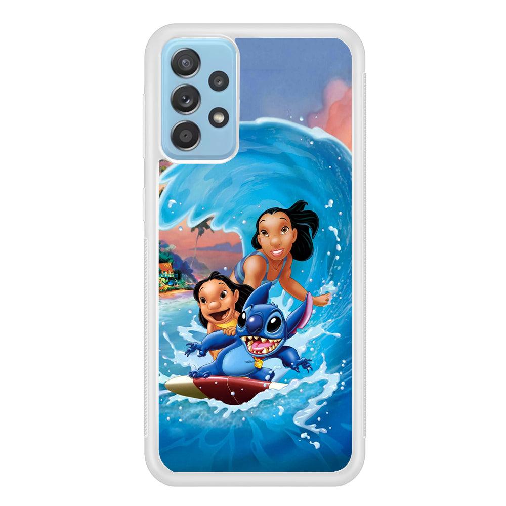 Stitch Great Wave from The Sea Samsung Galaxy A52 Case-Oxvistore