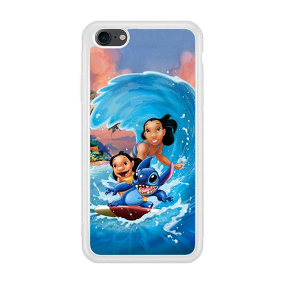 Stitch Great Wave from The Sea iPhone 8 Case-Oxvistore