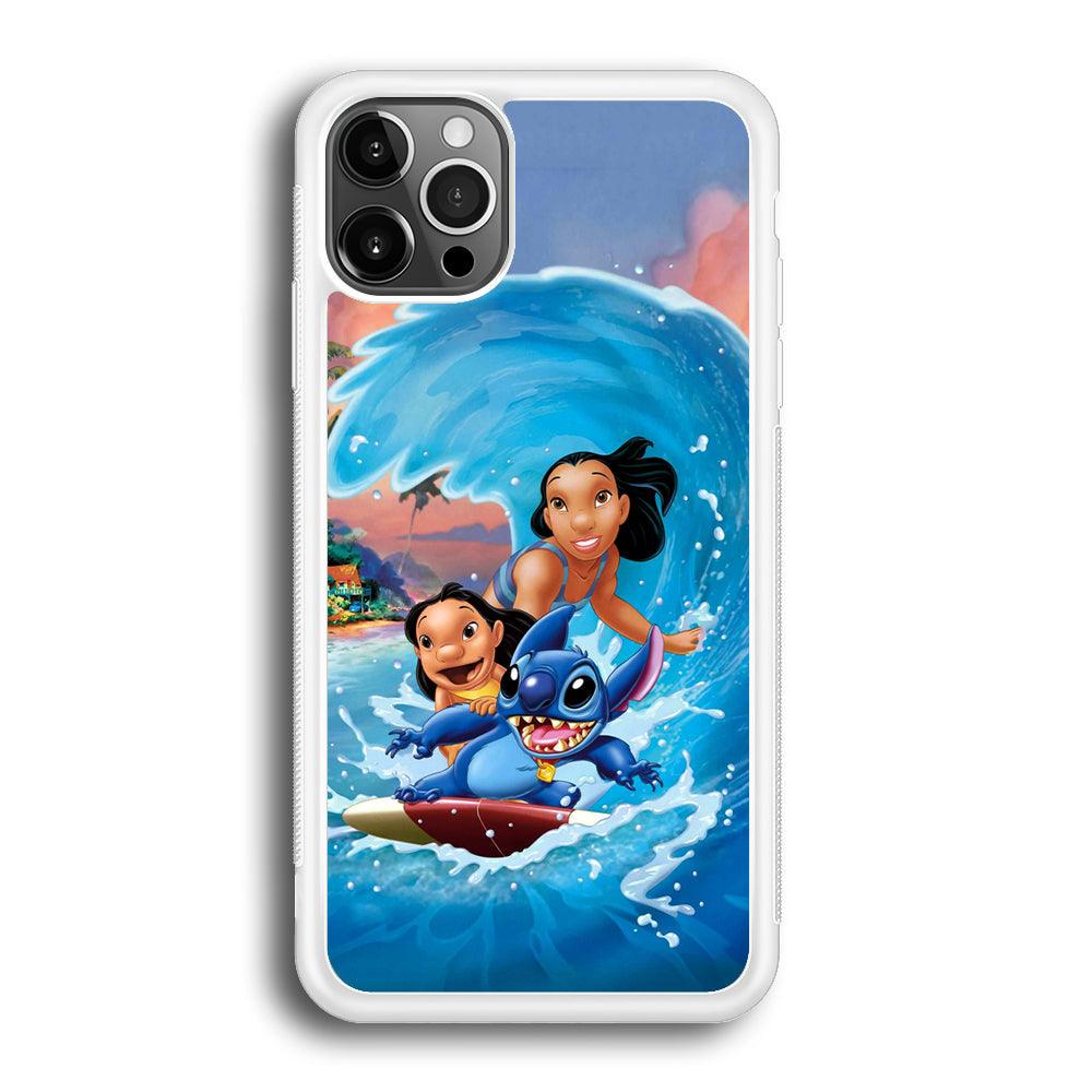 Stitch Great Wave from The Sea iPhone 12 Pro Max Case-Oxvistore