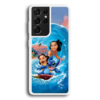 Stitch Great Wave from The Sea Samsung Galaxy S21 Ultra Case-Oxvistore